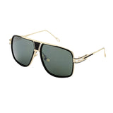Square Sunglasses for men Gold Frame Gold Nose Pads, Light Weight, With Pouch