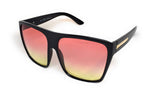 - Square Flat Top Sunglasses Oversize Thick Retro Designer Frame