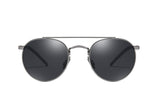 Round Retro Polarized Sunglasses for Men Women Unisex Wayfarer TAC Lens Alloy Frame UV400 Anti-Reflective Steampunk