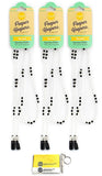 Eyeglass Retainer & Sunglass Holder  Light Classic Beads, Assortment Light Classic, 3pk mix | w/Microfiber Cloth & Screwdriver