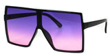 Oversized Exaggerated Flat Top Huge SHIELD Square Sunglasses Colorful Lenses Fashion Sunglasses