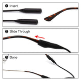 Elastic Silicone Eyeglasses Strap Holder Waterproof Glasses Retainer, Sports Sunglasses Chain 3 Pack Women Men Kids