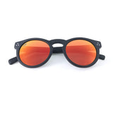 Tarifa Round Sunglasses with Polarized Mirrored Lenses