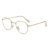 Oval Vintage Designer Round Circle Eye Glasses Metal Frame Clear Lens 51mm