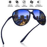 JULI Polarized Pilot Sports Sunglasses for Men Women Tr90 Unbreakable Frame for Running Fishing Baseball Driving