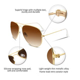 Retro Aviator Sunglasses Gradient Lens Men Women Brand Sunglasses B1100