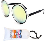 V3085-vp  2 1/2 Lens Crazy Round oversize Sunglasses