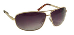 Bifocal Sunglasses - Sun Readers with Spring Hinges  - Aviator Wrap - Metal Frame - Low Profile Bifocal - Outdoor Reading Glasses - Great for Fishing, Boating, Golf, Reading Outdoors