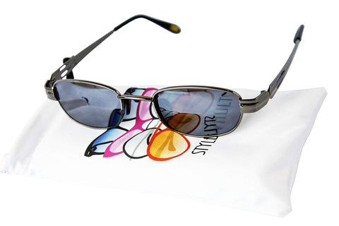 V3145-vp Vintage Retro 90s Hippie Hipster Small Lens Oval Metal Sunglasses