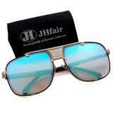 Mens Sunglasses Aviator Designer large Square Retro Fashion Shades