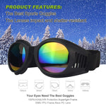 Vintage Aviator Pilot Style Goggles - Classic Aviator Design Goggles Shatterproof Polycarbonate Lens UV 400 Motorcycle Cruiser Scooter Biker Motocross Vented Goggles