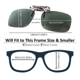 Clip on Polarized Sunglasses Plus Night Vision Flip up Anti reflective Anti Glare UV-400 To Wear Over Prescription Glasses