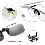 Polarized Clip-on Flip Up Rimless Sunglasses for Prescription Glasses