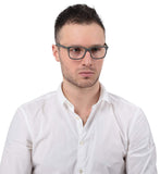 Kirka Men Optical Eyewear Non-prescription Eyeglasses Frame with Clear Lenses 52 mm