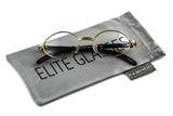 Elite WOOD Art Clear Lens Eyeglasses Unisex Vintage Fashion Oval Frame Glasses