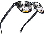 Men's Retro Driving Polarized Wayfarer Sunglasses Al-Mg Metal Frame Ultra Light