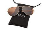 - Aviator sunglasses Mirrored flat lens | Oversized, Polarized For Women and Men UV400