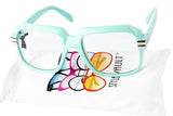 A172-vp Retro Nerd Rectangular Square Aviator Turbo Glasses Eyeglasses