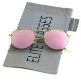 Small Round Vintage Retro Mirror Lenses Classic Sunglasses for Men and Women