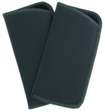 2 Pack Faux Leather Eyeglass Slip Cases In Navy Gray Black Burgundy Hunter Green