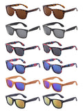 Retro Style Mirrored Party Sunglasses Wholesale Shades for Men Women 12 Pack