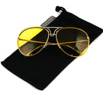 Aviator Poshe Oceanic Lens Twirl Metal Design Frames Sunglasses