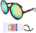 V3085-vp  2 1/2 Lens Crazy Round oversize Sunglasses