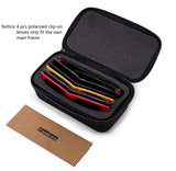 Magnetic Polarized 4Pcs Clip-on Lens Glasses Shade Sunglasses Night Vision Driving