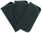 3 Pack Faux Leather Eyeglass Slip Cases In Navy Gray Black Burgundy Hunter Green