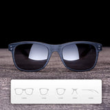 Polarized Sunglasses For Men, Wood Grain Decoration Square Frame, UV400 Lens