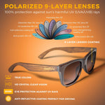 Wood Sunglasses Polarized for Men and Women - Bamboo Wooden Wayfarer Style