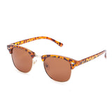 Classic Polarized Sunglasses Semi Rimless Retro Rivets Brand Designer