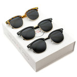 - Classic Half Frame Polarized Semi-Rimless Rimmed Sunglasses