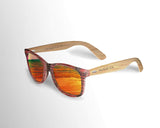 100% POLARIZED WAYFARER BAMBOO FLOATING SUNGLASSES