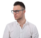 Kirka Men Optical Eyewear Non-prescription Eyeglasses Frame with Clear Lenses 52 mm