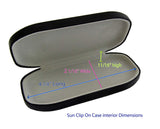 Clip On Case Ultra Thin & Hard for Eyeglass Sun Clip On with cleaning cloth