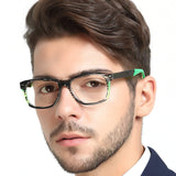 Fashionable Flexible Rectangular Acetate Frame clear glasses With Spring Hinge For Women and Men