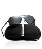 Men's Polarized Aviator Sunglasses with Al-Mg Aloy Temple 63mm Lens LM007