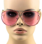 Aviator Poshe Oceanic Lens Twirl Metal Design Frames Sunglasses