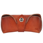 Unisex Handmade Vegetable Tanned Leather Hard Eyeglass Case Sunglasses Holder