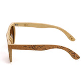 Cork Sticker Bamboo Polarized Sunglasses Wayfarer Eyewear With Bamboo Case