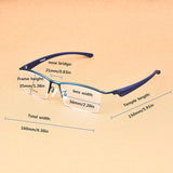 Lightweight Titanium Glasses for men Large Size Eyeglasses 56mm