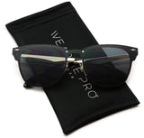 - Full Mirror Lens Reflective Rimless Clubmaster Sunglasses