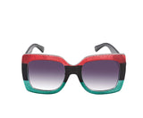 Square Oversized sunglasses for women multi tinted thick frame