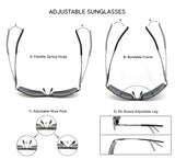 Polarised Driving Sunglasses Outdoor Sport Eyewear Spring Hinge Unbreakable Ultra-Light AL-MG Frame HD Lens Men