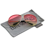 Aviator Poshe Oceanic Lens Twirl Metal Design Frames Sunglasses