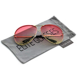Aviator Poshe Oceanic Lens Twirl Metal Design Frames Sunglasses
