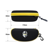 Semi Hard EVA Large Glasses Case with Hanging Hook 5 IN 1 Set for Sports Sunglasses