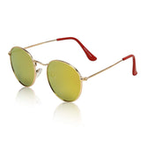 Classic Mirrored Flat Lens Round Sunglasses For Women/Men UV400