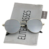 Small Round Vintage Retro Mirror Lenses Classic Sunglasses for Men and Women